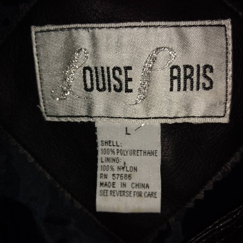 Vegan mock leather women's black biker style vest waistcoat w belt large - Picture 5 of 8